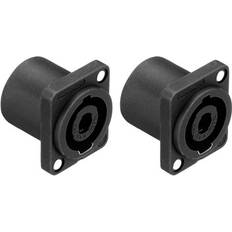 2pcs 4 Pole Speaker Jack Twist Lock