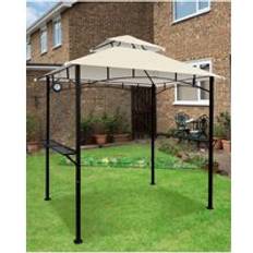 Groundlevel Premium Outdoor BBQ Gazebo One Size Cream