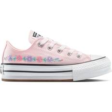 Converse Pink Children's Shoes Converse Pale Pink All Star Lo EVA Lift Girls Junior Trainers