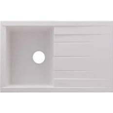 White Full-Size Sinks Bredon 1.0 Bowl Composite Inset Kitchen Sink