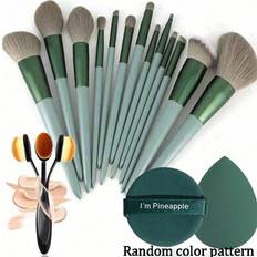 Green Makeup Brushes Shein Green Makeup Brush Set - 1Pc #4 Foundation Brush
