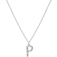 Smycken Maanesten Alphabet Necklace P - Silver Sterling