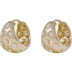 Snö of Sweden Smycken Snö of Sweden Soap Pearl Oval Ring Earring - Guld
