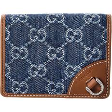 Wallets & Key Holders Gucci Gg Emblem Gg Denim & Leather Wallet