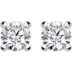 Diamond Earrings C W Sellors Diamond Solitaire Stud Earrings - White Gold