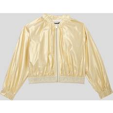 Gold Jackets Children's Clothing Karl Lagerfeld Girls Bomber Jacket - Gold