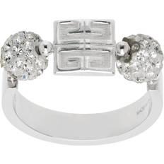 Givenchy 4G Metal & Crystal Ring - Silvery