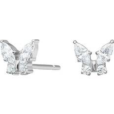 Sølv - Titanium Øreringe Nordahl Jewellery Pure Titanium Øreringe Sommerfugl - Zirkon
