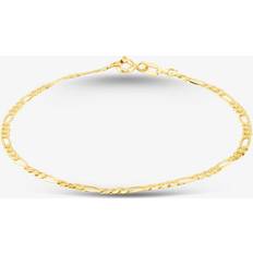 Gold Bracelets T.H.Baker 9ct Yellow Gold 7.5 Inch Fine Figaro Chain Bracelet - Yellow Gold