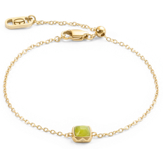 Green Bracelets Coeur de Lion Birthstone August Armband - Grüner Jade Gold