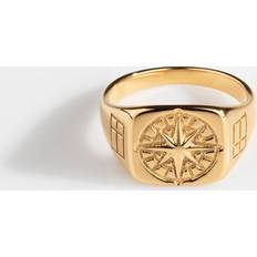 Northern Legacy Smykker Northern Legacy Compass Signature Guldtonet Ring - Herre