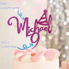 Bakeware Shein Personalized Name And Age Topper 1pc Cake Decoration