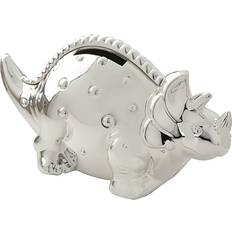 Bambino Silver Plated Dinosaur Money Box