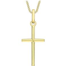 Carissima 9 Karat Gult Guld Litet Kors Hänge Halsband - 45.72 cm