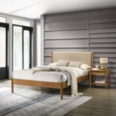 Bed Packages Roundhill Furniture Vichy Brown Queen Bedroom Set