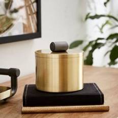 Gold Small Boxes Dunelm Industrial Brushed Gold Metal Trinket Jar Small Box