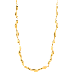 Sistie Guldpläterad Halsband Sistie Wavy Necklace Förgyllt Rostfritt Stål
