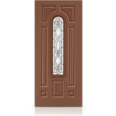 External Door Calhome Fiberglass Pulse 36-in 80-in x Front Solid Core in Red External Door S 4050-R (x)