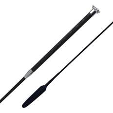 Black Horse Whips Woof Wear Harmony Leather Dressage Whip - Black Silver