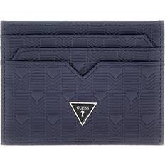 Guess Card Cases Guess Torino Genuine Leather Card Holder - Blue
