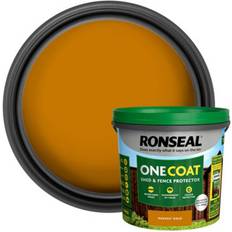 Ronseal One Coat Harvest Matt Exterior Shed & Fence Protector Paint 5L Tub Wood Protection Gold