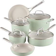 Cookware KitchenAid 10-Piece Hard-Anodized Ceramic Induction Nonstick Cookware Set with lid