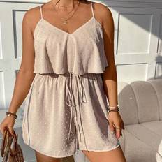 Shein Damen Große Größen Sommer Romper mit Ausschnitt und Träger