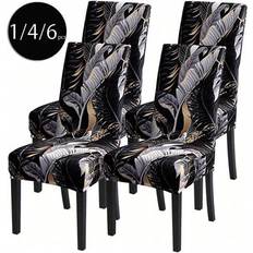 Loose Chair Covers Shein Milk Silk Printed High Backed Covers 1/4/6 Pcs Loose Chair Cover