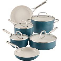 Cookware KitchenAid 10-Piece Hard-Anodized Ceramic Induction Nonstick Cookware Set with lid