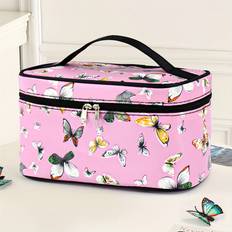 Faux Leather Cosmetic Bags Temu Butterfly Print Faux Leather Cosmetic Bag - Unisex