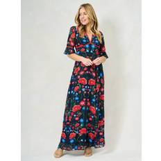 Hope & Ivy The Suri Floral Dress Navy