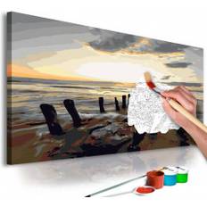 Kehystetty taide Artgeist DIY-taulu Beach at Sunrise 40x60 cm