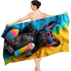 Microfiber Bath Towels Shein Ultra Soft Microfiber Beach 1pc Bath Towel