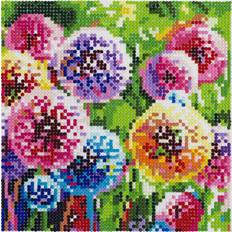 Diamond Paintings på rea Panduro Hobby Diamond Painting Färgglada Maskrosor 20 x 20 cm