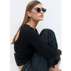 Solbriller Gina Tricot Oval Metal Frame Sunglasses - Solbriller
