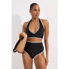 Karen Millen High Waisted Bikini Bottoms - Black