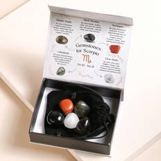 Lisa Angel Scorpio Zodiac Gemstone Set - White/Bronze/Black