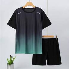 Shein Sportswear Set For Teen Boys - Gradient Mesh