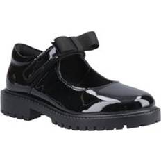 Hush Puppies Astrid Bow Junior Girls School Shoes - Black