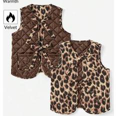 Pink Vests Shein 2-In-1 Floral Padded Vest - Pink