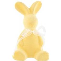 Yellow Easter Decorations Small Velour Bunny Ornament 9 cm Yellow Easter Decoration