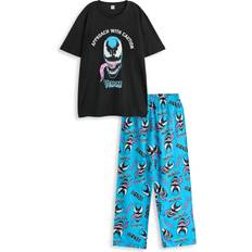 Men Pyjamas Marvel Marvel Short Sleeve Long Leg Pyjama Set - Black