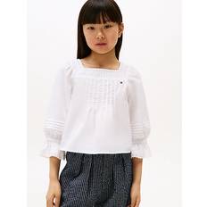 Tommy Hilfiger Blouses Tommy Hilfiger Kids' Cotton Broderie Long Sleeved Pintuck Blouse - White