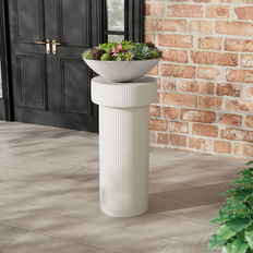 Indoor Plant Stands Christopher Knight Home Carl's Stylish MGO Pedestal Column Plant Stand 11.75 In W X 24.0 In H X 11.75 In D