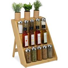 Spice Racks Relaxdays Gewürzregal Bambus 29.5 x 30 x 26 cm