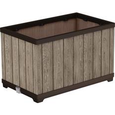 Keter Signature Rectangle Planter Ashwood Brown
