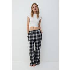 XXS Pyjamas H&M Cotton Flannel Pyjama Bottoms - Black