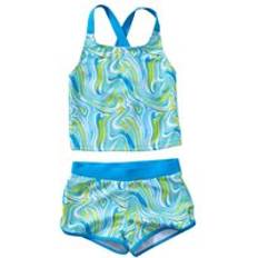 H2O Swirl Tankini Top & Shorts Set - Turquoise
