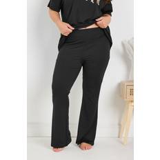 Black Pyjamas Yours Curve Pyjama Bottoms - Black Flare