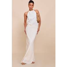 Tencel Skirts PrettyLittleThing Ecru Tencel Maxi Skirt - Ecru